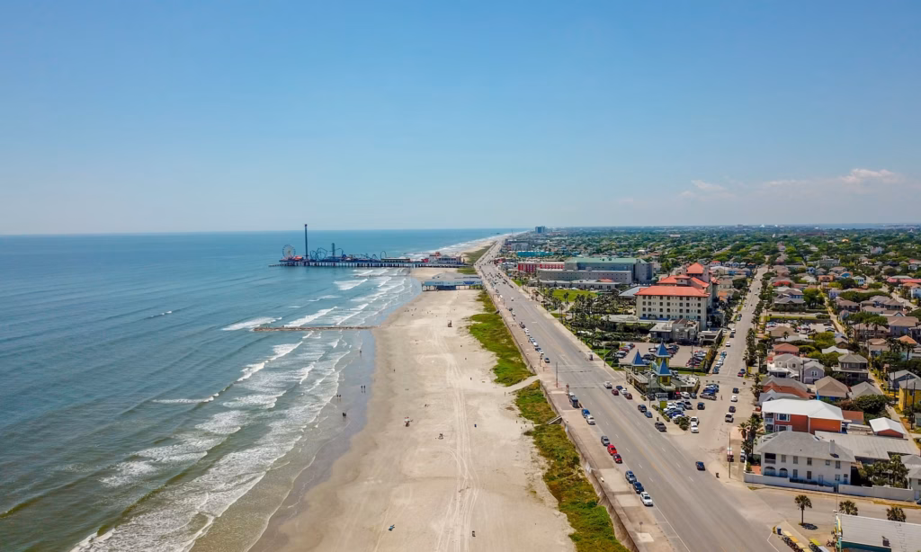 Galveston Seawall beach