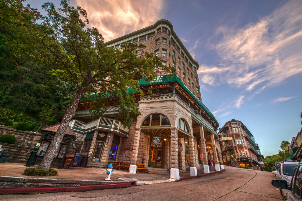 Historic Basin Park Hotel in downtown Eureka Springs