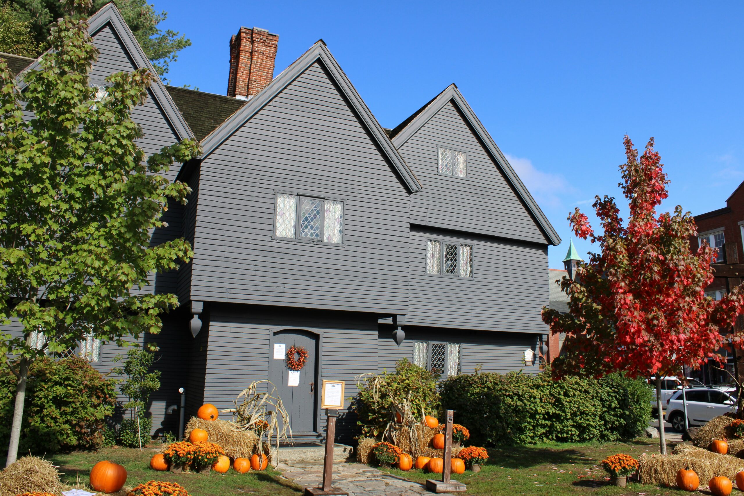 The Witch House in Salem Massachusetts decorated for fall