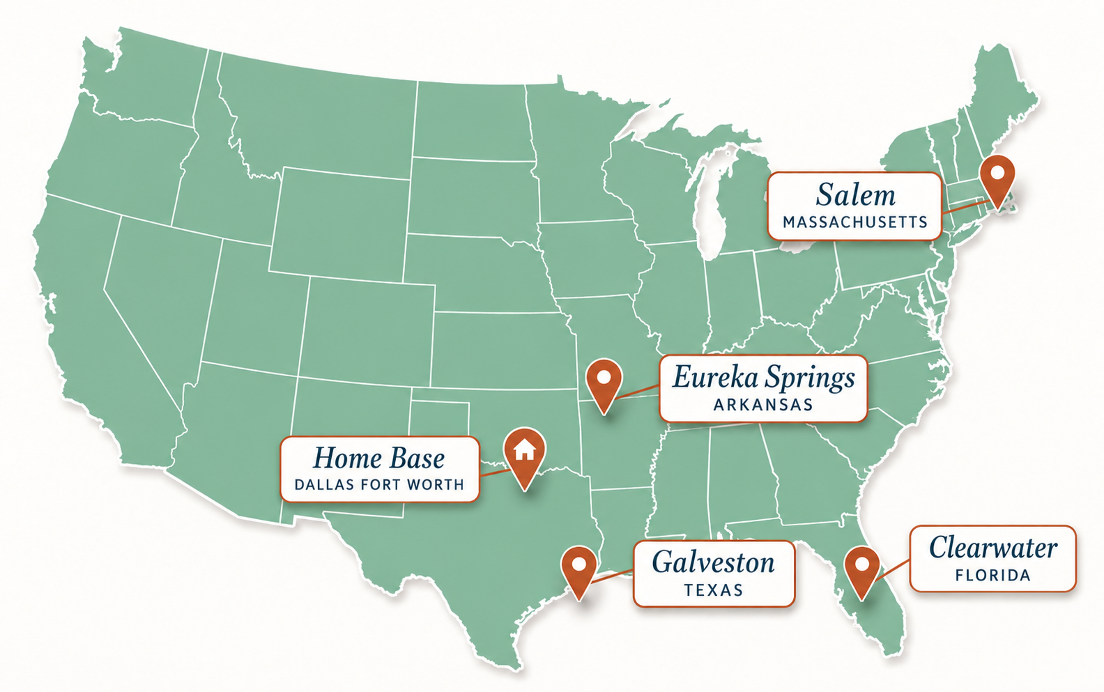 Worth the Plan Destinations Map
