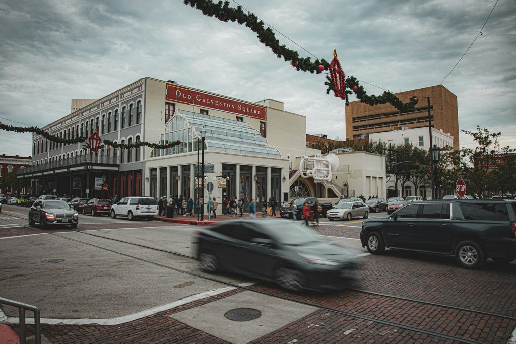 Galveston Strand at Christmas